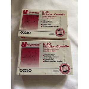 Dictation Cassette Tape 60 Min Instant Start Universal D-60 Oxide Coated Leader